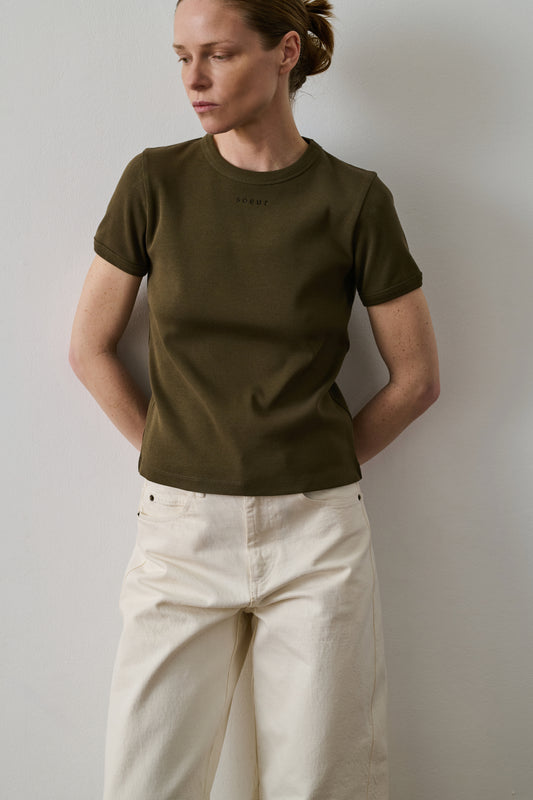 Tee-Shirt Aristide - Kaki Foncé - Coton - Femme