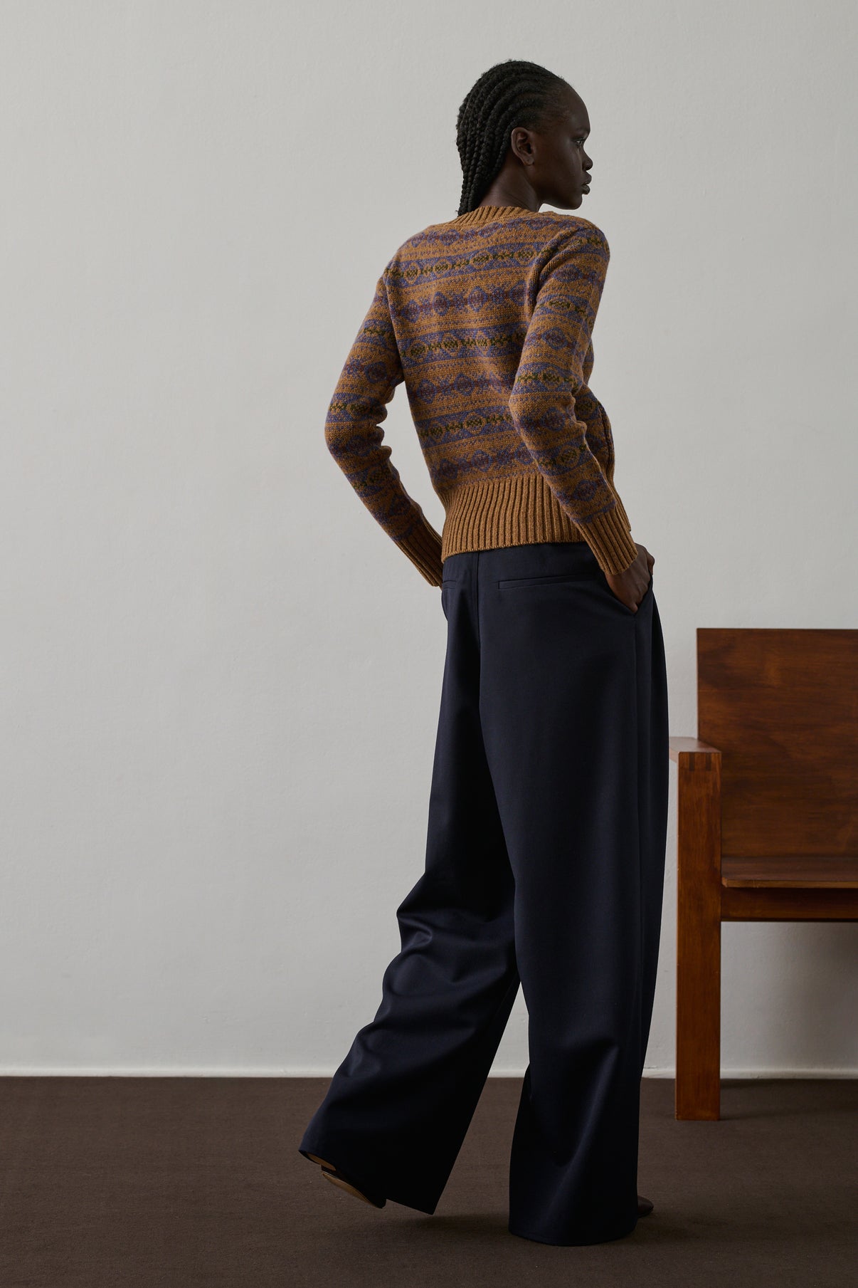 Pantalon Frejus - Bleu Nuit - Laine - Femme vue 2