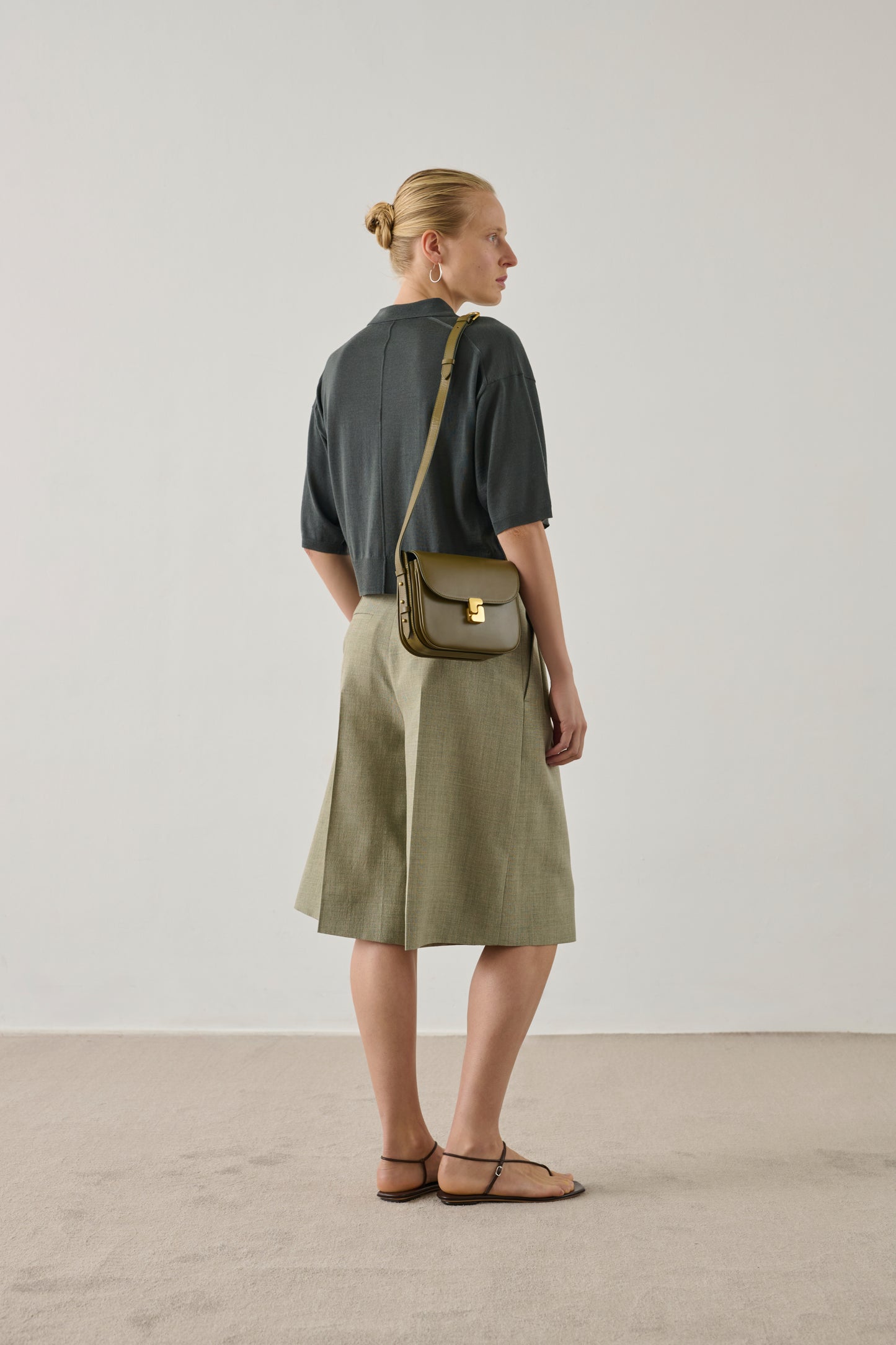 Sac Bellissima Mini - Kaki Doré - Cuir - Femme