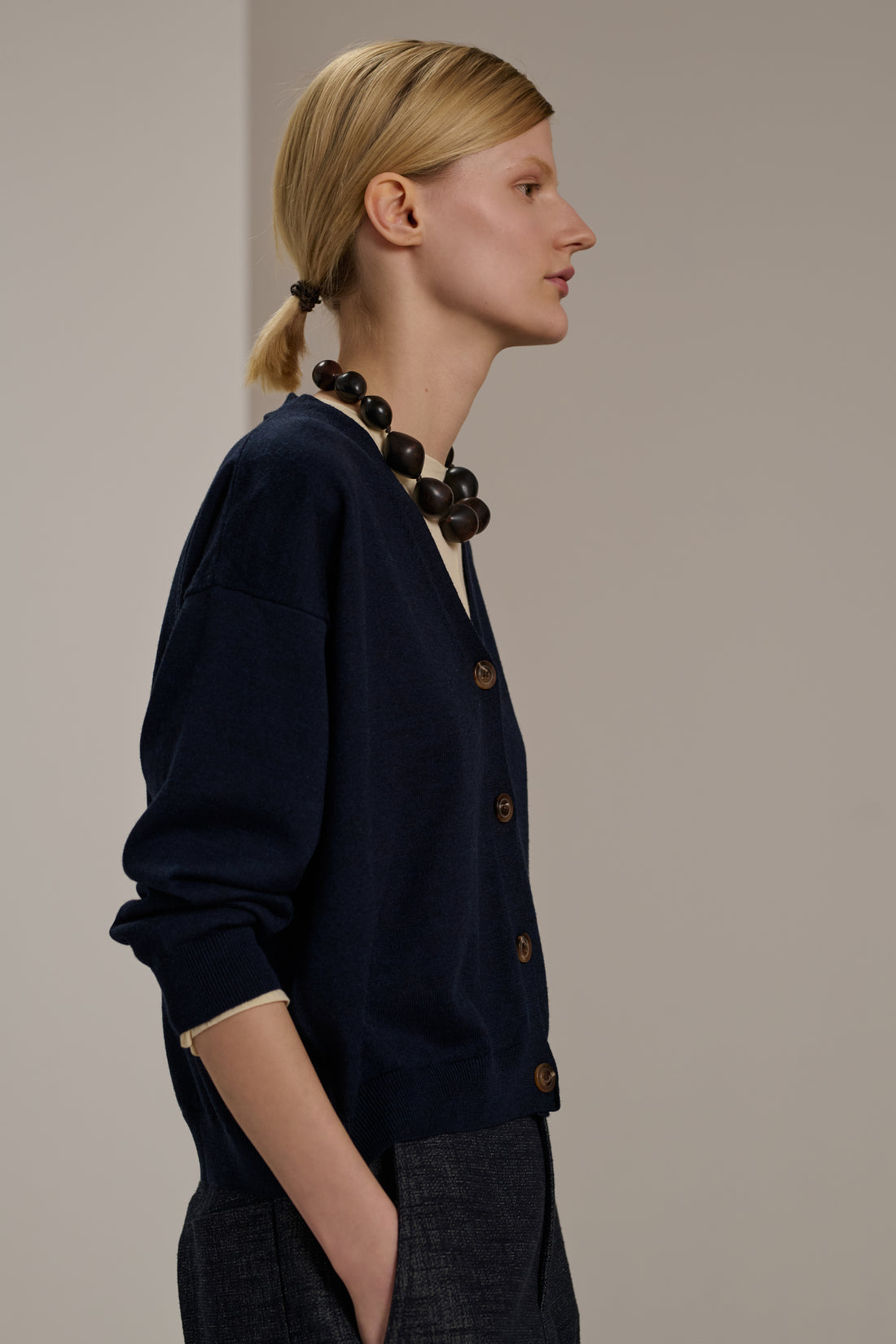 Cardigan Idem - Navy - Femme