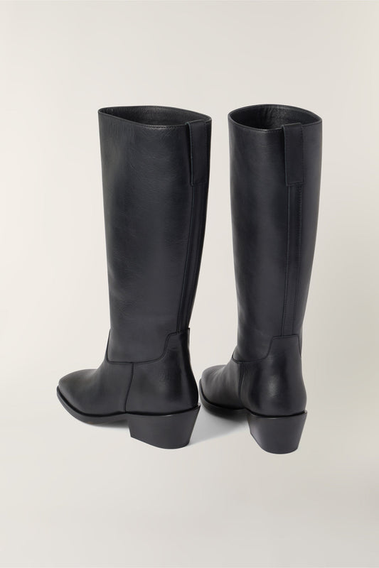 Bottes Bergam - Noir - Cuir - Femme