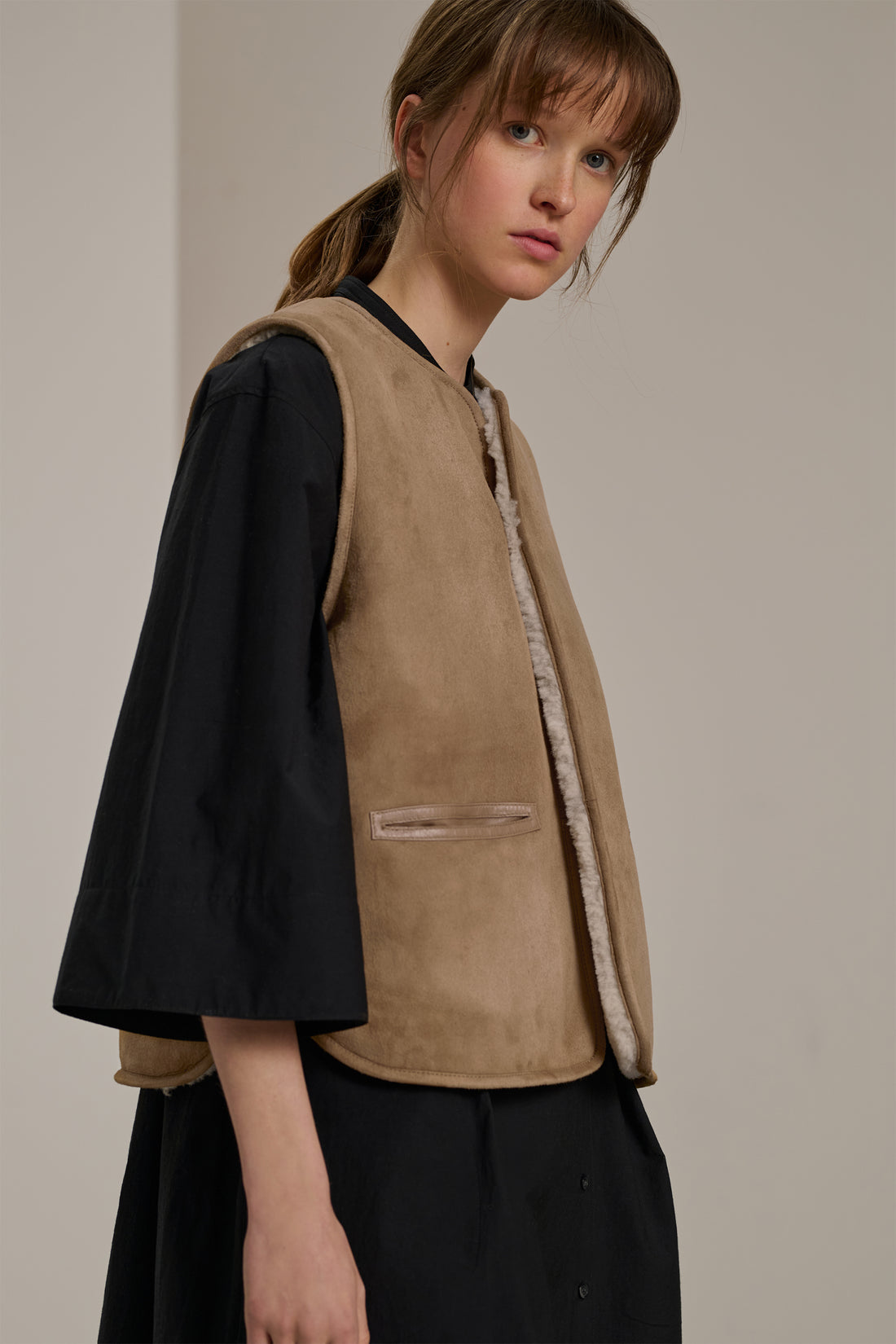 Veste Boulogne - Beige/Crème - Cuir - Femme